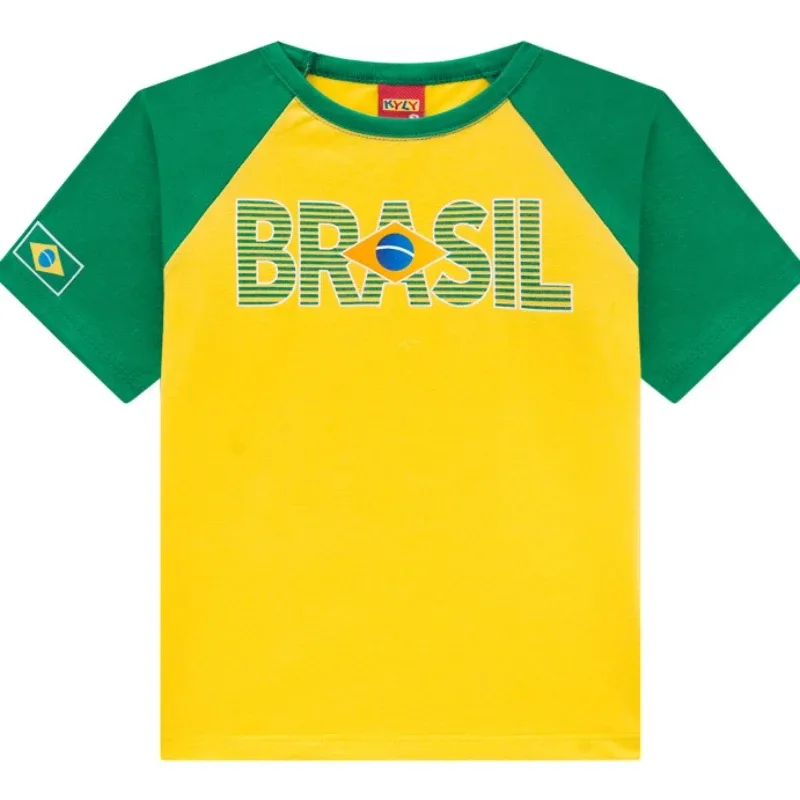 camiseta masculina amarelo siciliano kyly 2 ao 16 anos