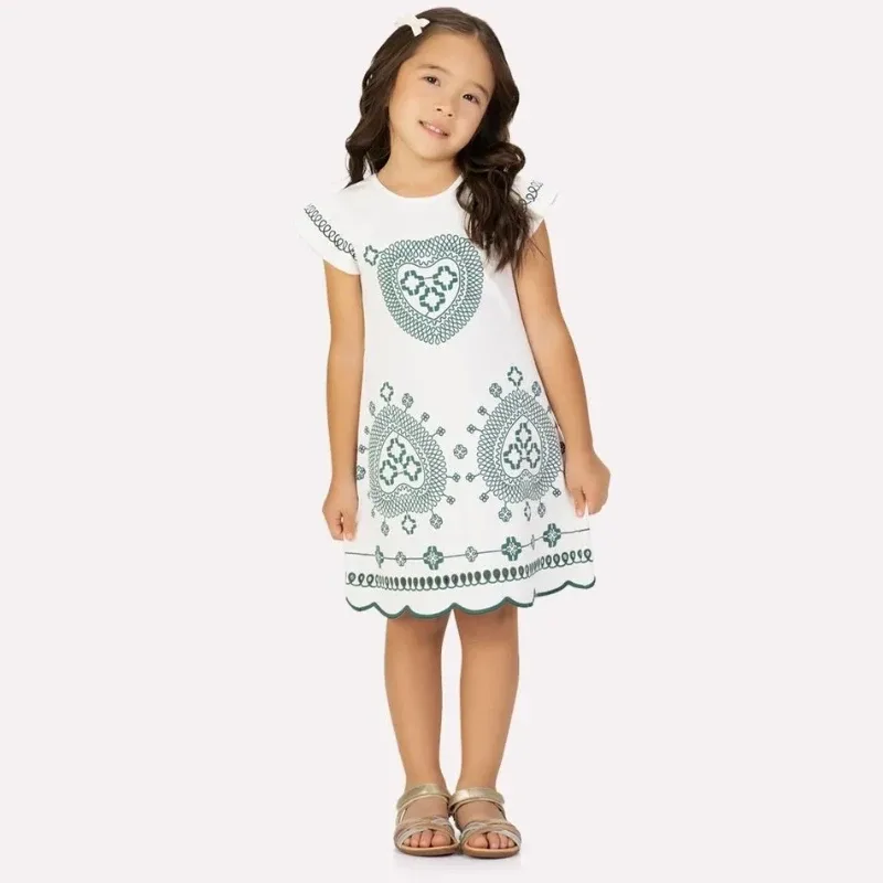 Vestido Infantil Menina Estampa Emborrachada
