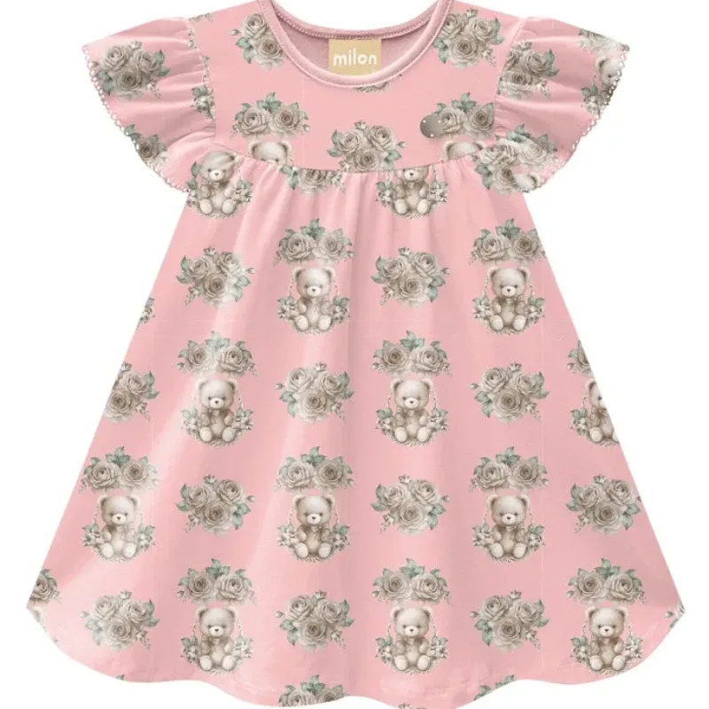 Vestido Infantil Menina ursinhos Milon