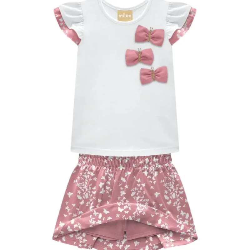 Conjunto Infantil Menina Borboletas Milon