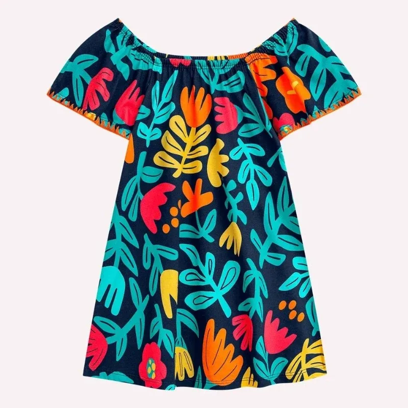 Vestido Infantil Menina Flores Nana