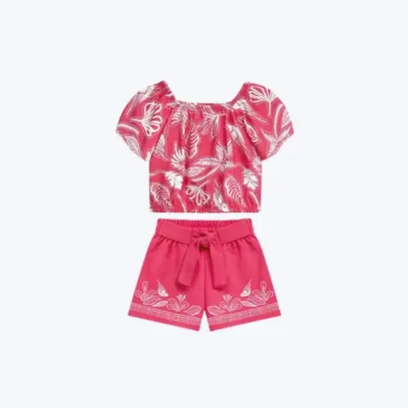 Conjunto Infantil Menina Estampa Nanai