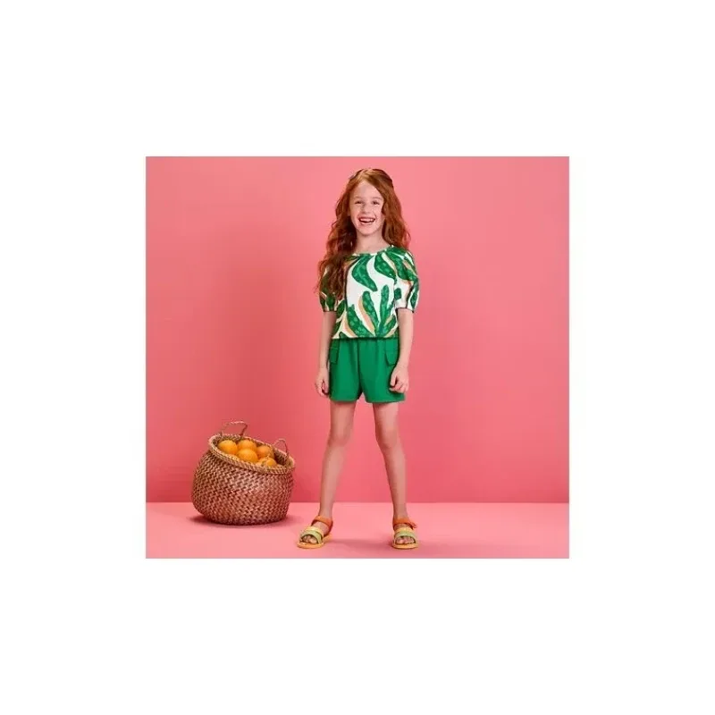 Conjunto Infantil Menina Folhagem Nanai