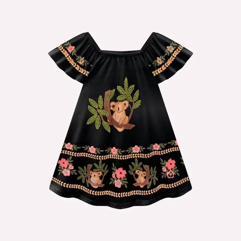 Vestido Infantil Feminino Verão Coala Nanai