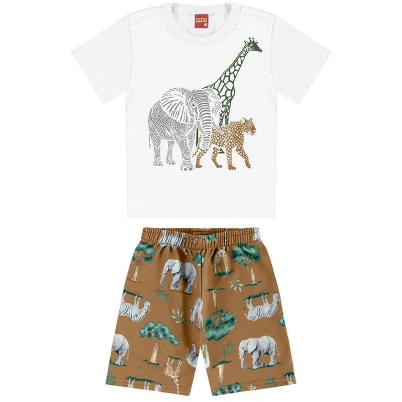 conjunto masculino branco  kyly 2 ao 8 anos